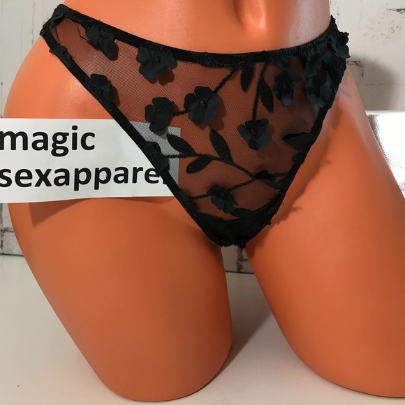 Victoria's Secret Other - VS S M L LUXE EMBROIDERY BOW FLORAL THONG PANTY